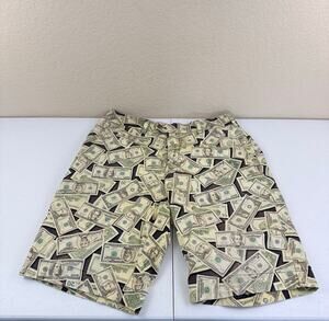 Loud Mouth Money Print Golf Shorts Franklin Graphic Casual Everyday Mens Size 34
